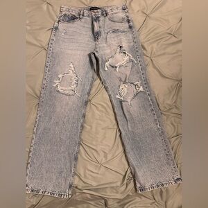 Aeropostale High Rise Baggy Light Blue Jeans